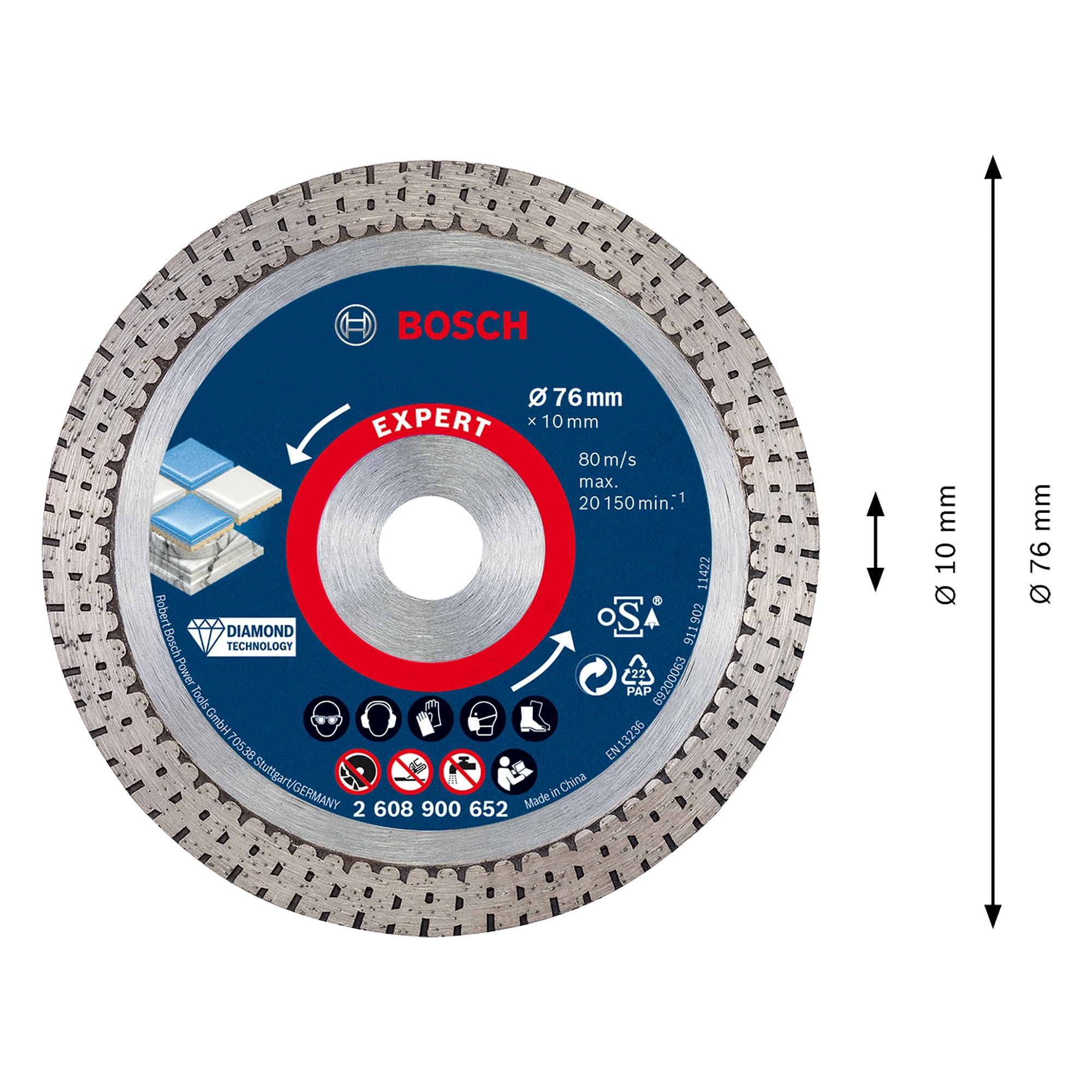 Bosch Expert HardCeramic disque diamant 76 mm carrelage dur