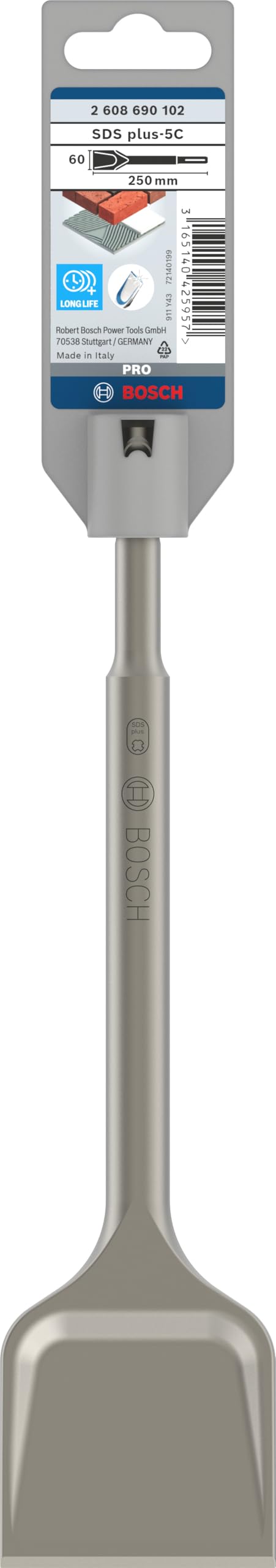 Bosch 2608690102 burin bêche SDS Plus 250x60 mm