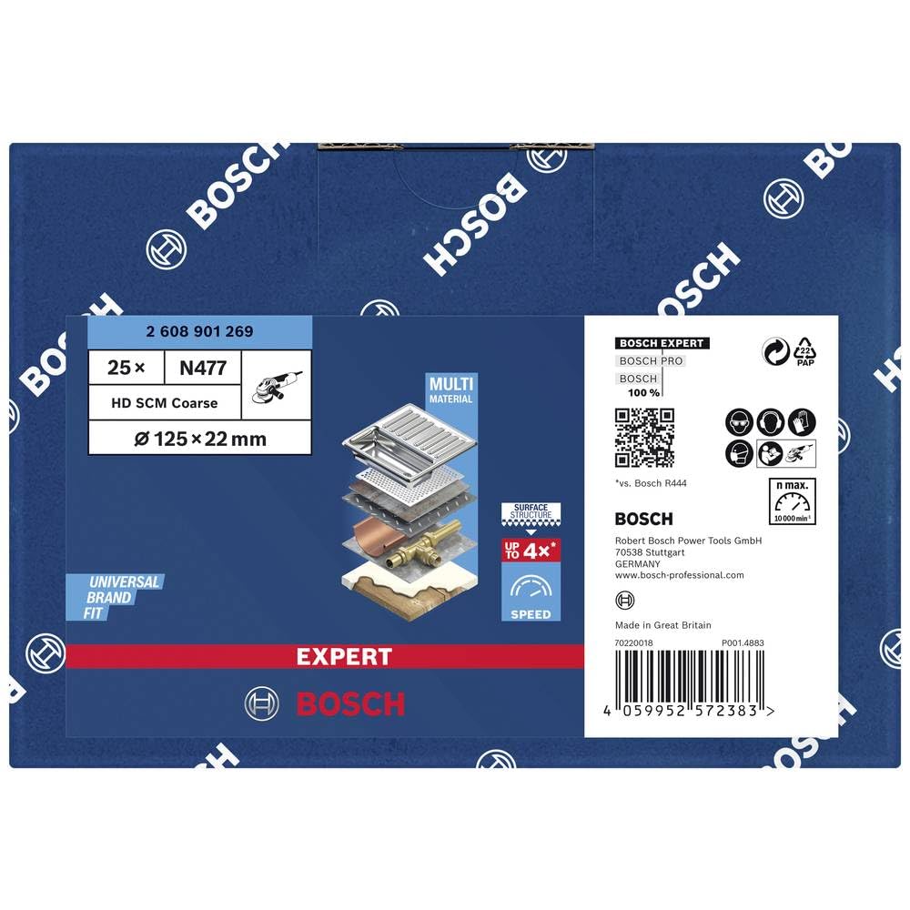 Bosch Disque SCM Expert N477 125mm Acier Inox Grossier