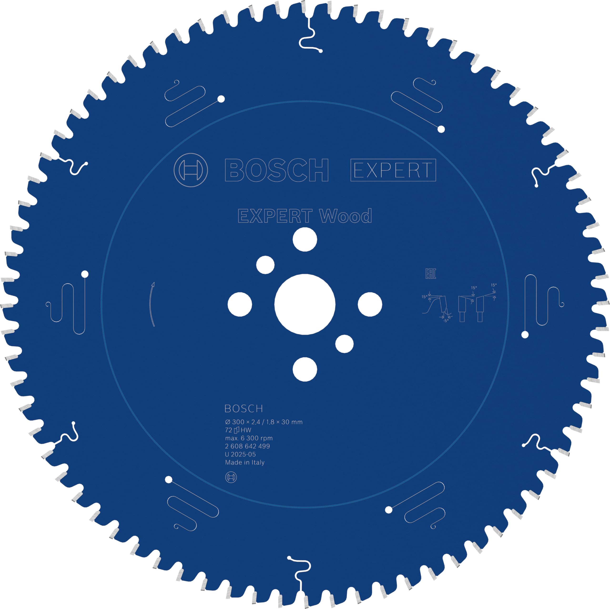 Bosch EXPERT Wood lame scie circulaire 300x30mm 72 dents