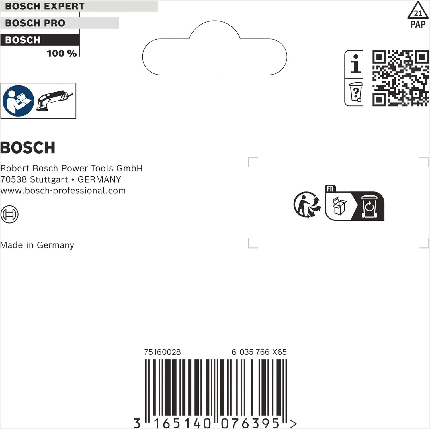 Bosch plateau de ponçage auto-agrippant lot de 2
