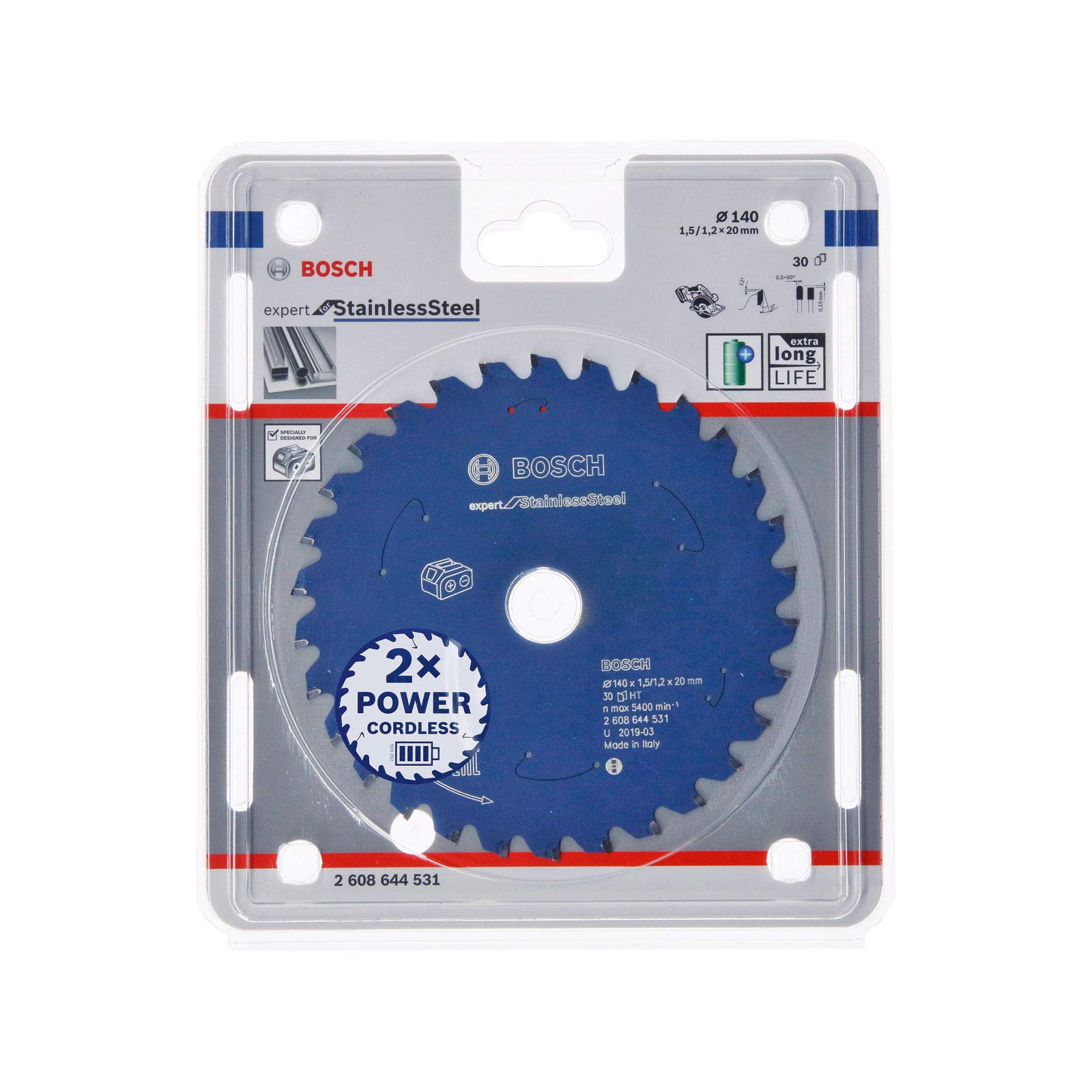 Bosch Expert lame circulaire inox 136 mm 30 dents