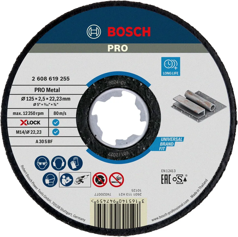 Bosch PRO Disque À Tronçonner Métal 125 mm X-Lock