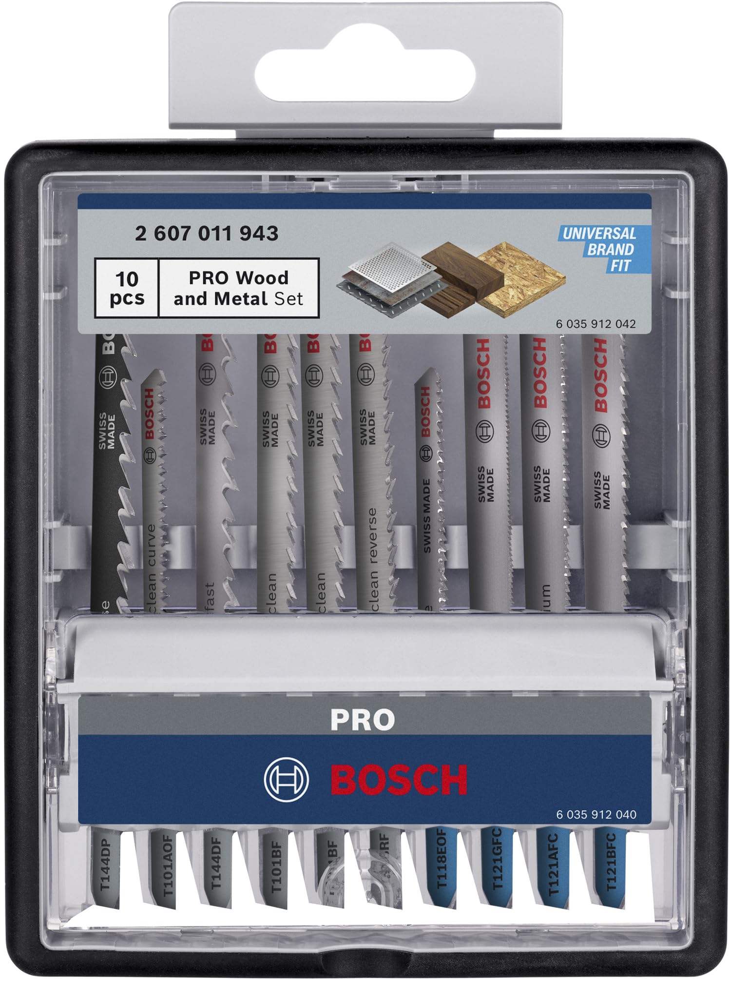 Bosch PRO Wood and Metal lames scie sauteuse 10 pcs T