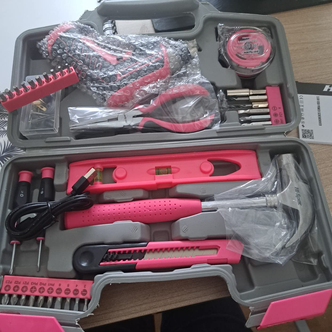 Hi-Spec Cordless Screwdrivers visseuse 3.6V rouge