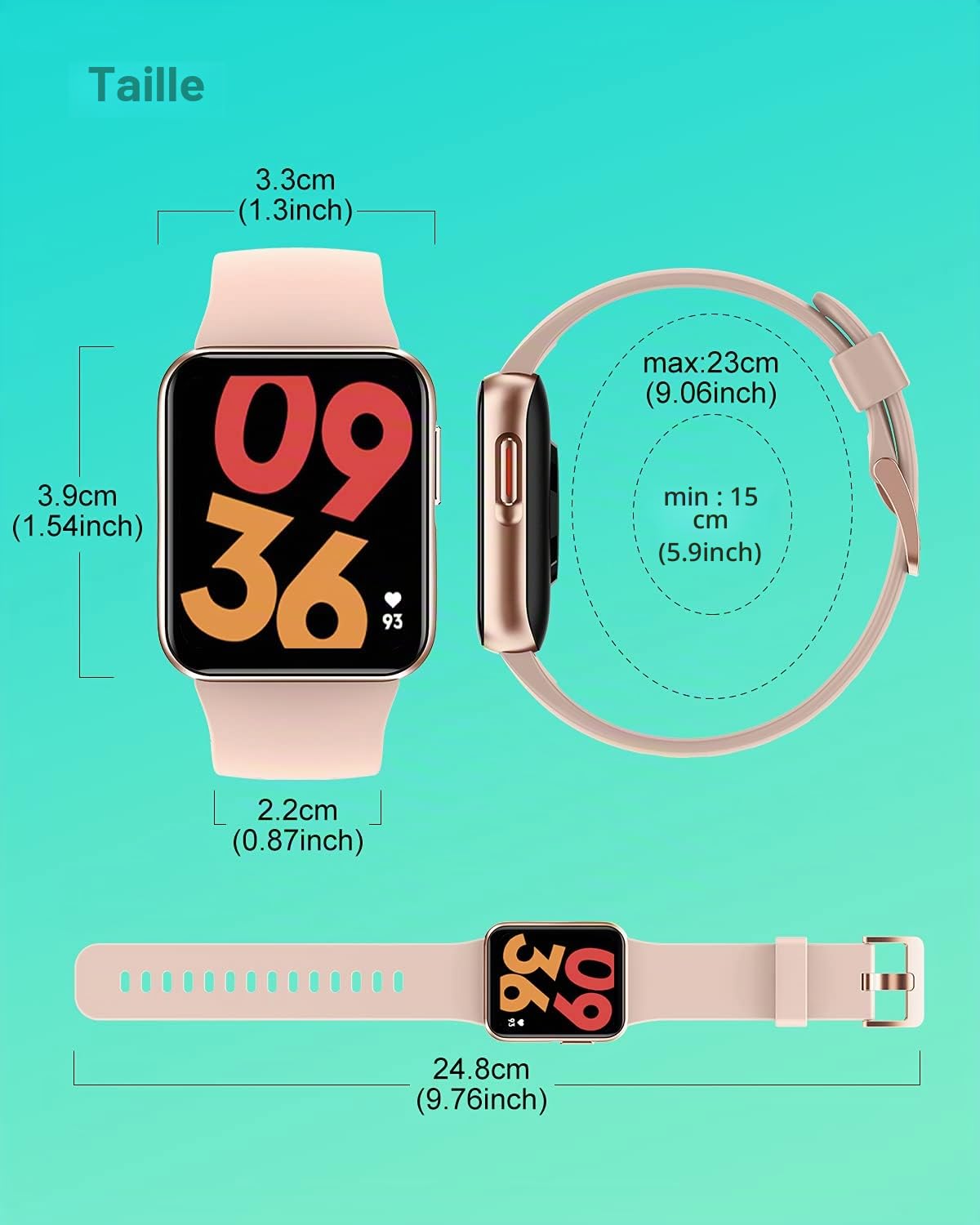 GRV montre connectée sport cardio oxymètre IP68