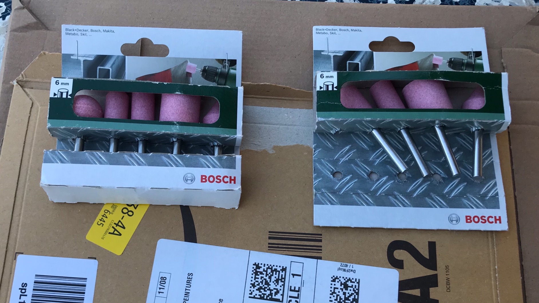 Bosch assortiment meules sur tige grain 60 6 mm 5 pcs