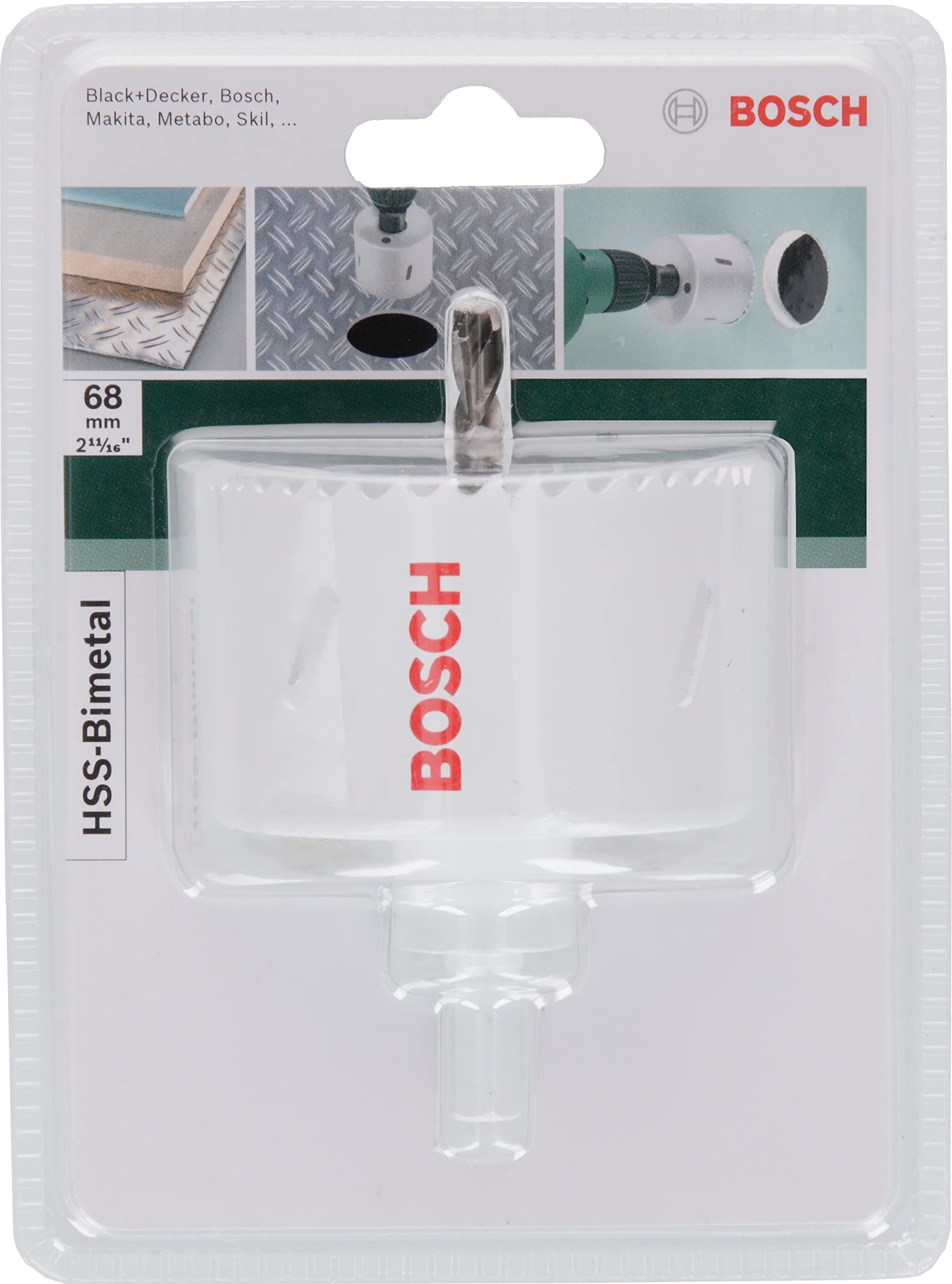 Bosch Scie Cloche HSS Bi-métal 68 mm Bois Métal