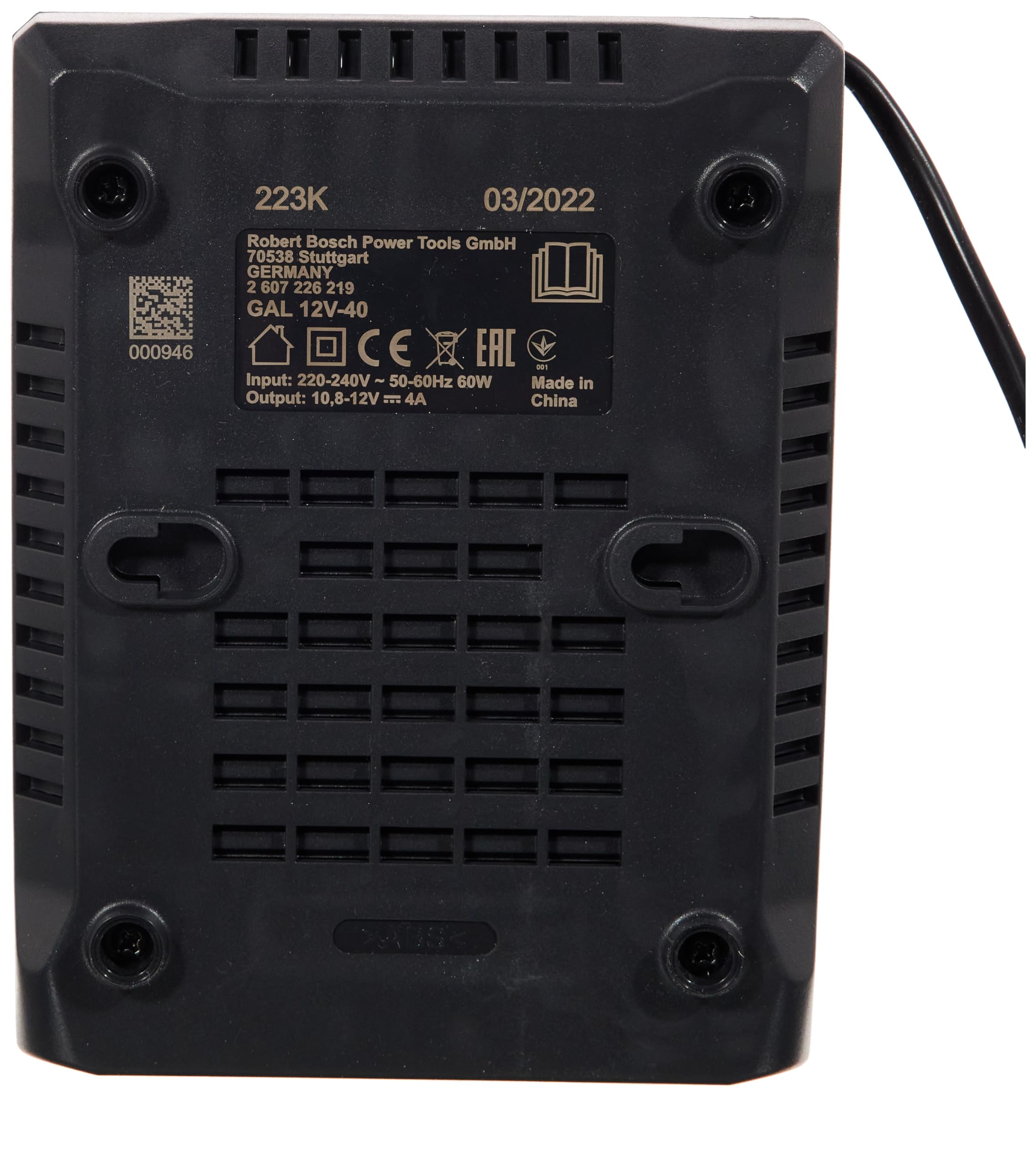 Bosch GAL 12V-40 chargeur rapide batterie 12 V 4 A