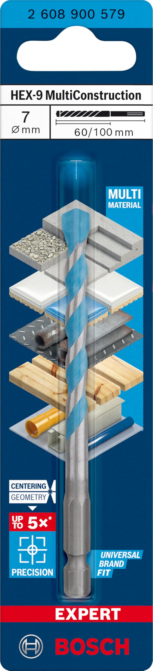 Bosch Expert HEX-9 Foret Multi Construction 7x100 mm béton