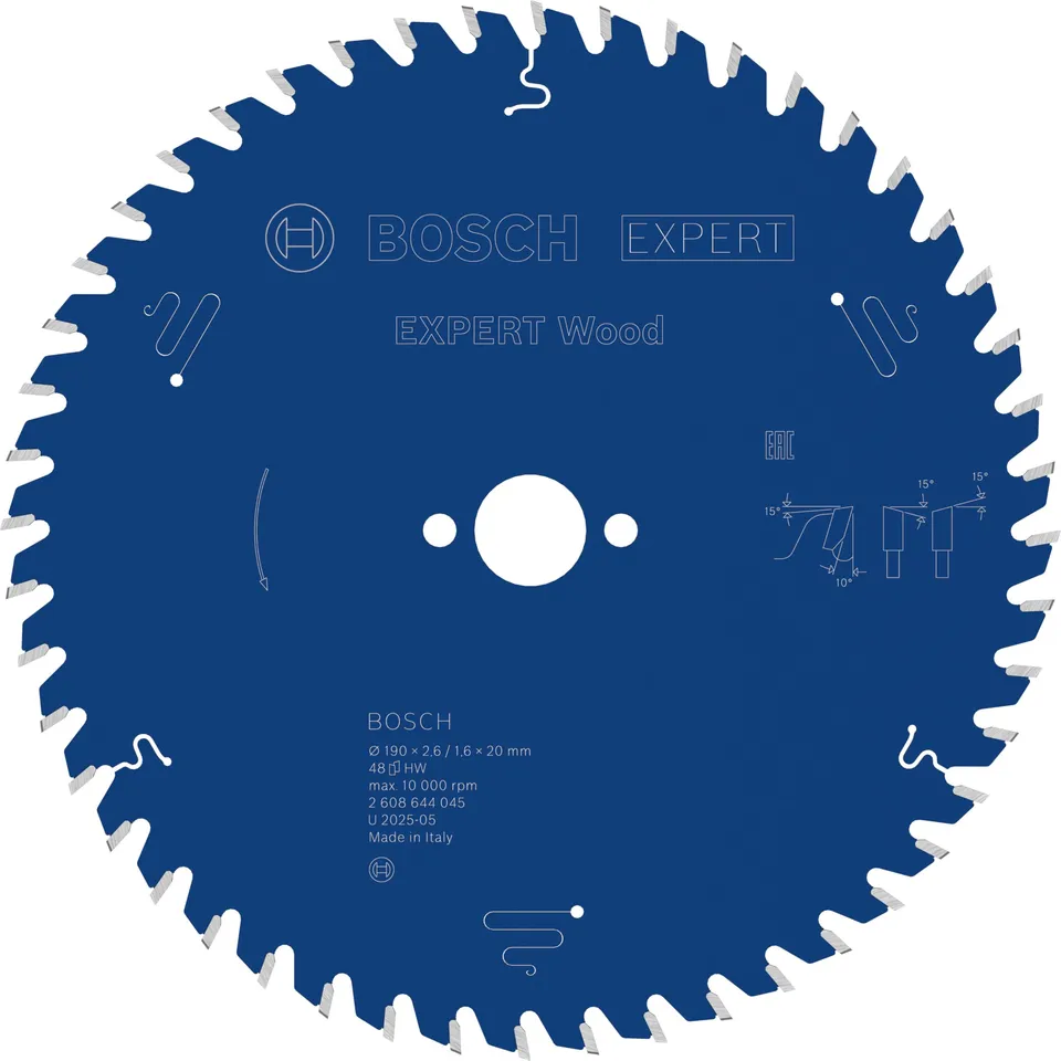 Bosch Expert lame scie circulaire bois 190x20 48 dents
