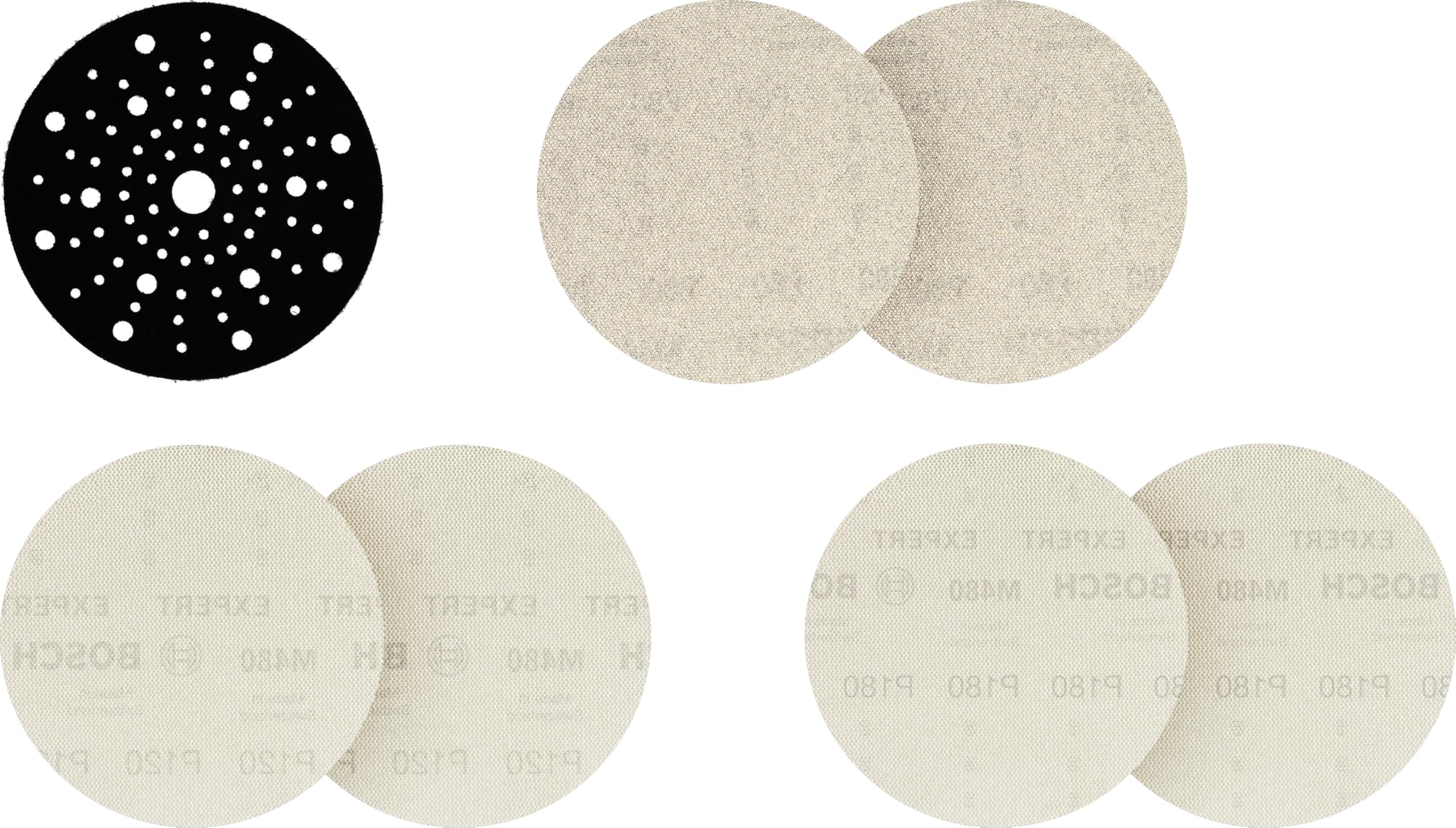 Bosch Expert M480 disque abrasif 150 mm kit 7 pcs grains 80-180