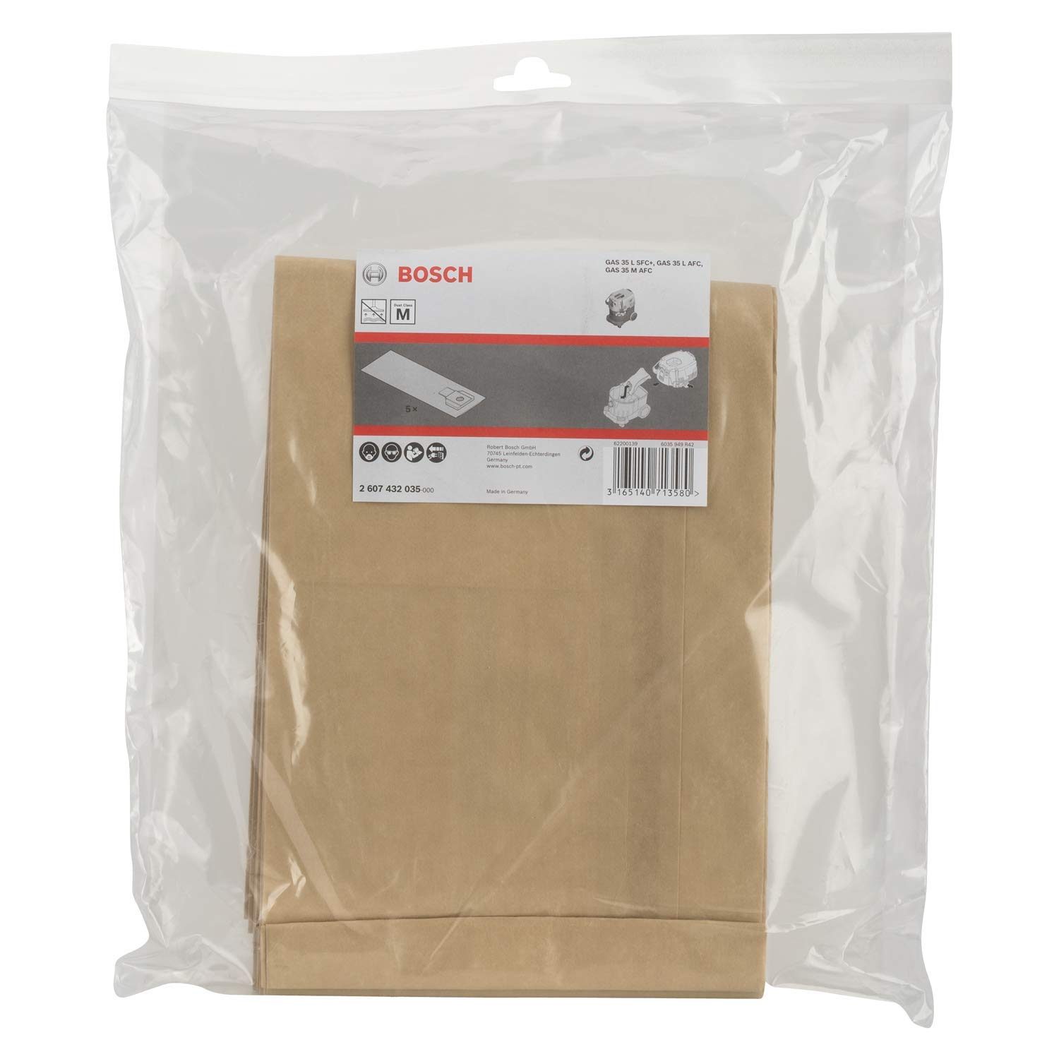 Bosch sac-filtre papier aspirateur GAS 35 lot 5