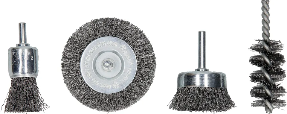 Bosch 2609256553 lot 4 brosses métalliques acier