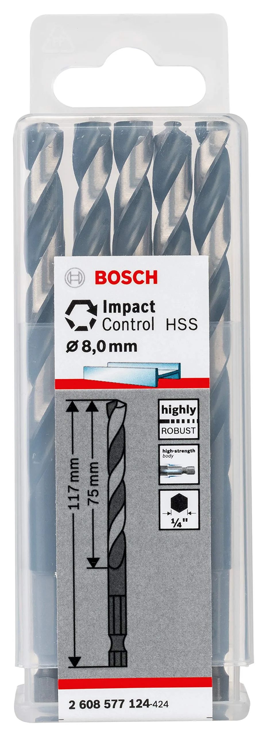 Bosch Impact Control foret HSS métal 8 mm 117 mm