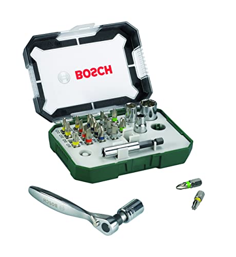 Bosch Jeu 26 embouts tournevis extra dur + cliquet
