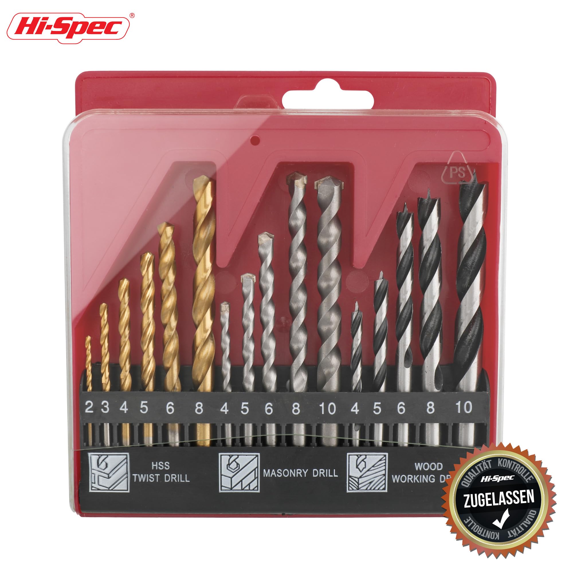 Hi-Spec Screwdriver Bit Sets coffret forets 16 pièces métal