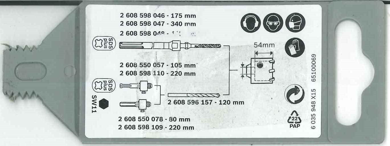 Bosch PRO SDS plus adaptateur couronne forage 105 mm
