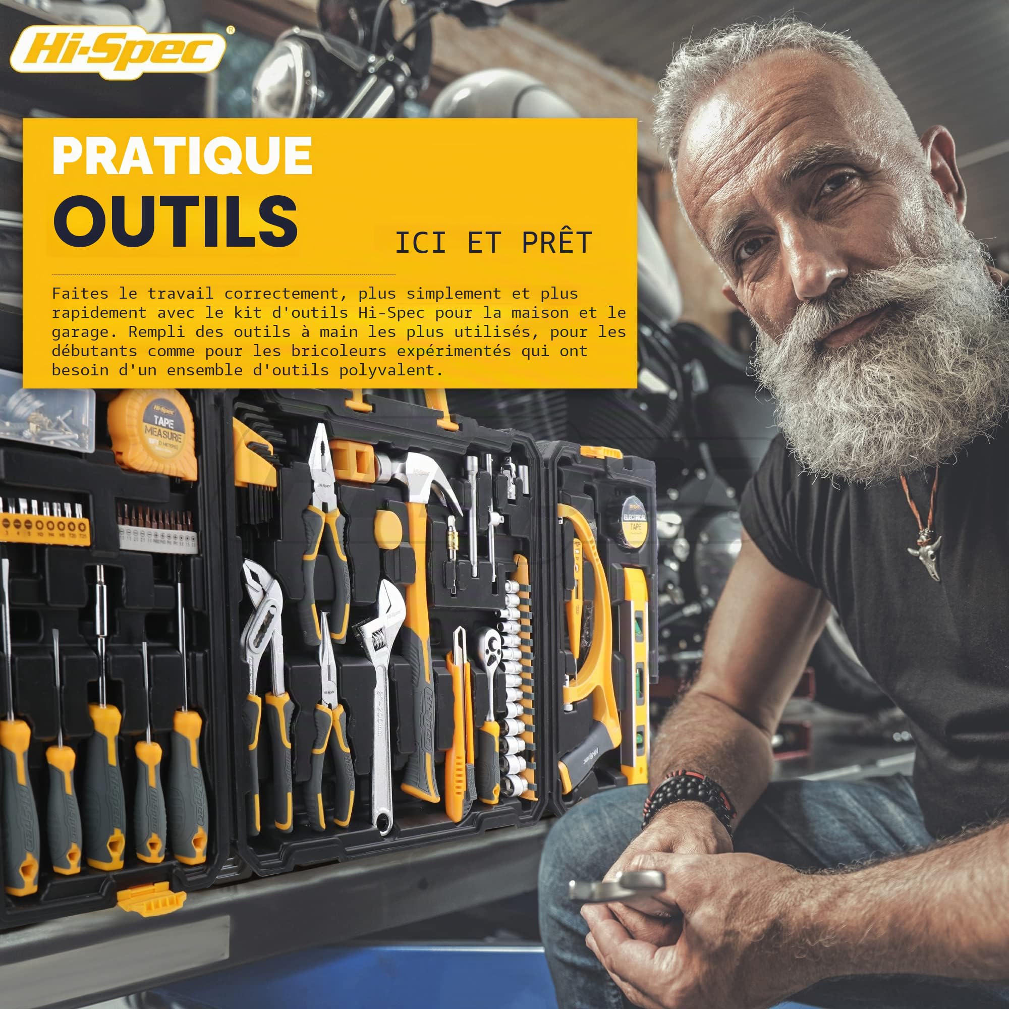 Hi-Spec Tool Kits coffret outils 113 pièces maison
