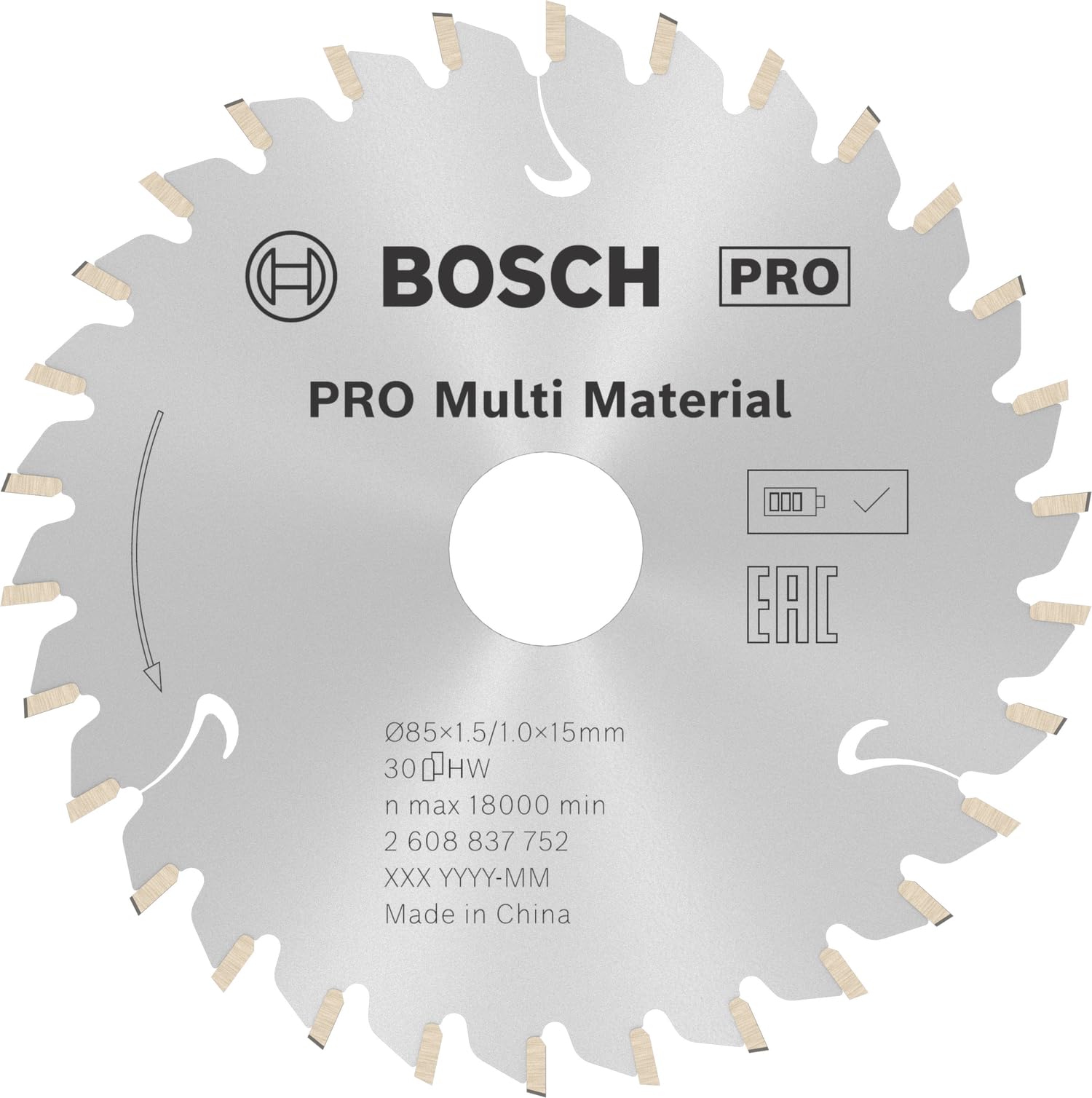 Bosch Standard Multi Material lame scie circulaire 85 mm 30 dents