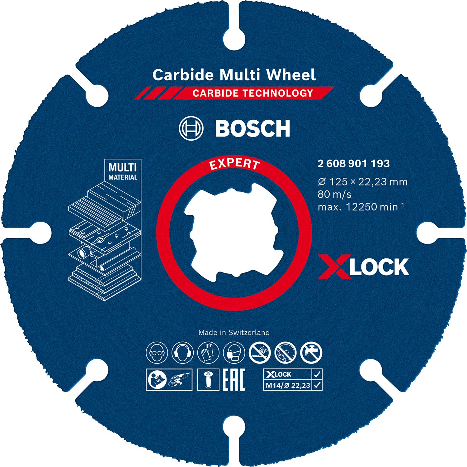 Bosch Expert Carbide Multi Wheel 125 mm disque tronçonner X-LOCK