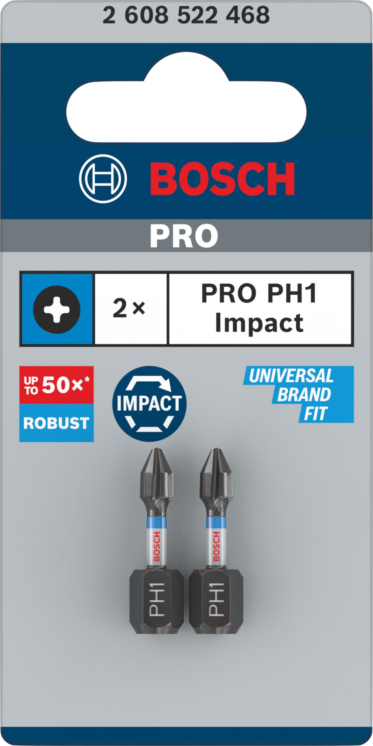 Bosch Embouts Impact Control PH1 25mm x2