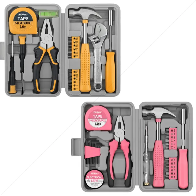 Hi-Spec Tool Kits coffret maison 20+24 pcs marteau pince