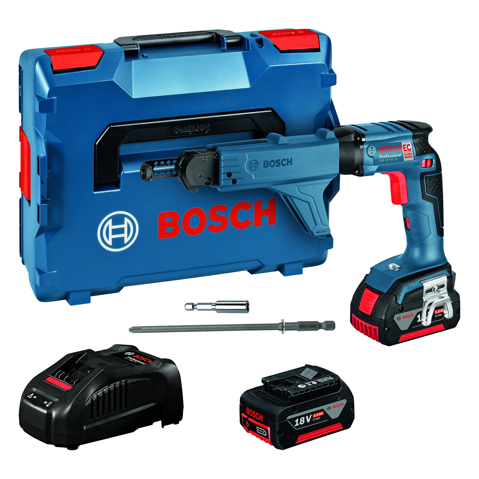Bosch GSR 18V-EC TE visseuse plaquiste 18V kit 2x5,0Ah L-BOXX