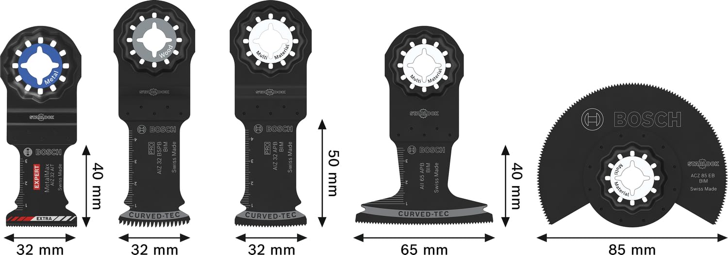 Bosch Cutting coffret lames Starlock 5 pièces inox