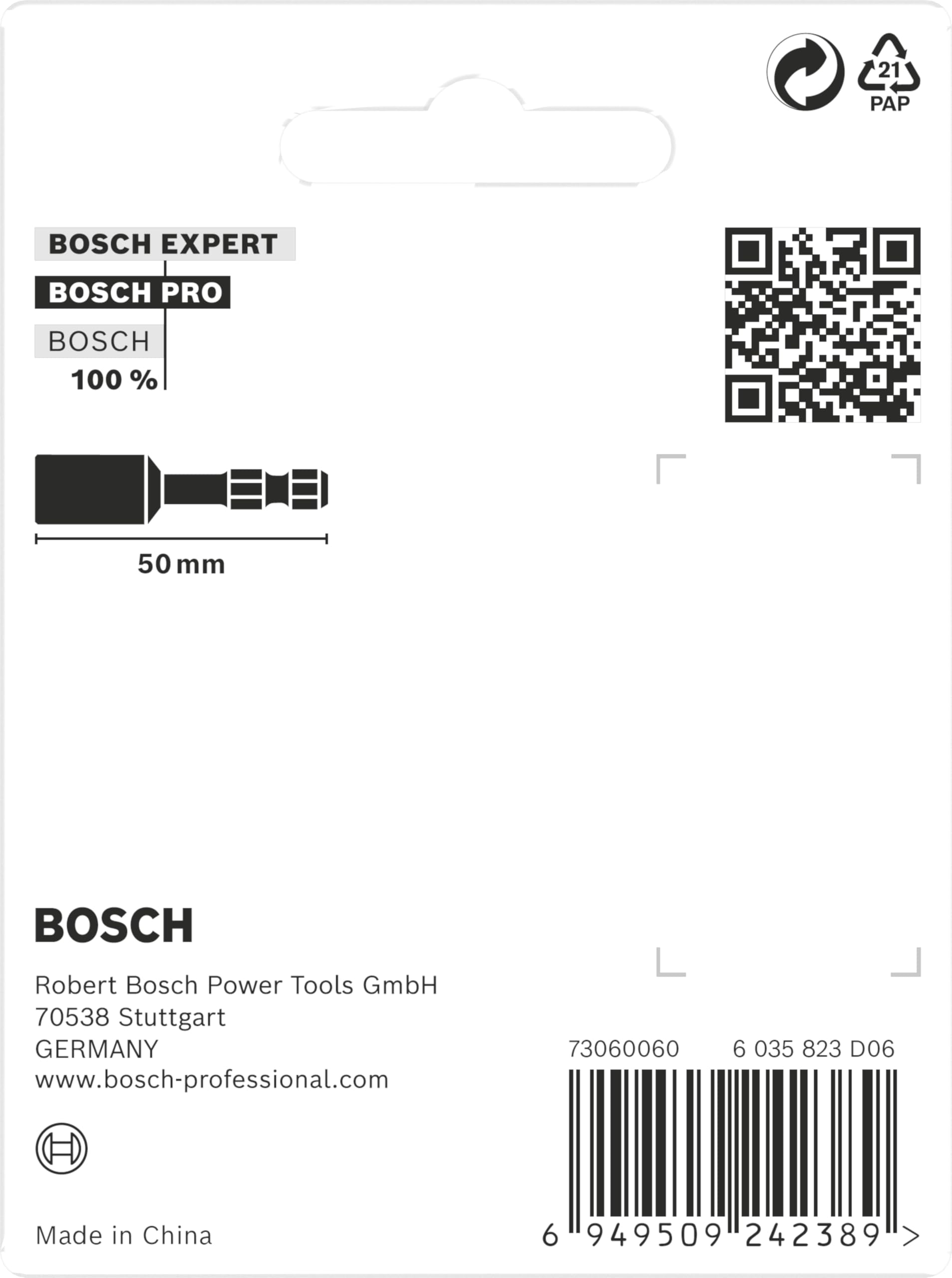Bosch PRO Nutsetter douille à choc 1/4" 5/16" 3/8" lot 3