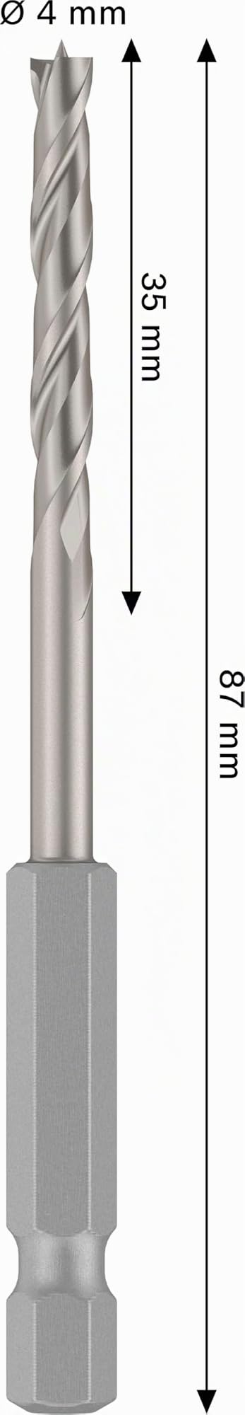 Bosch PRO Wood Foret hélicoïdal bois 4x88 mm HSS