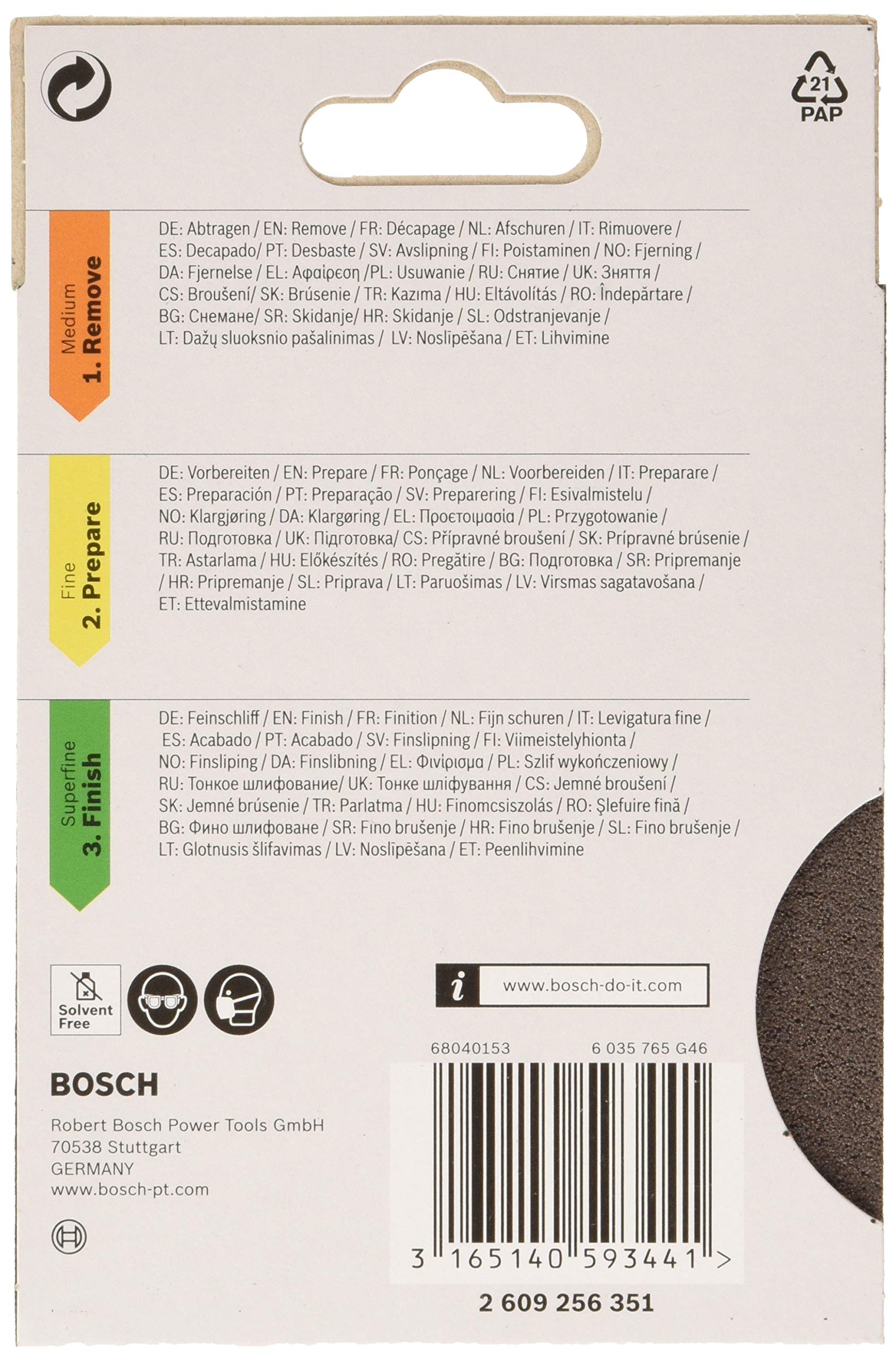 Bosch Abrasifs 2609256351 éponge abrasive arrondis super fin