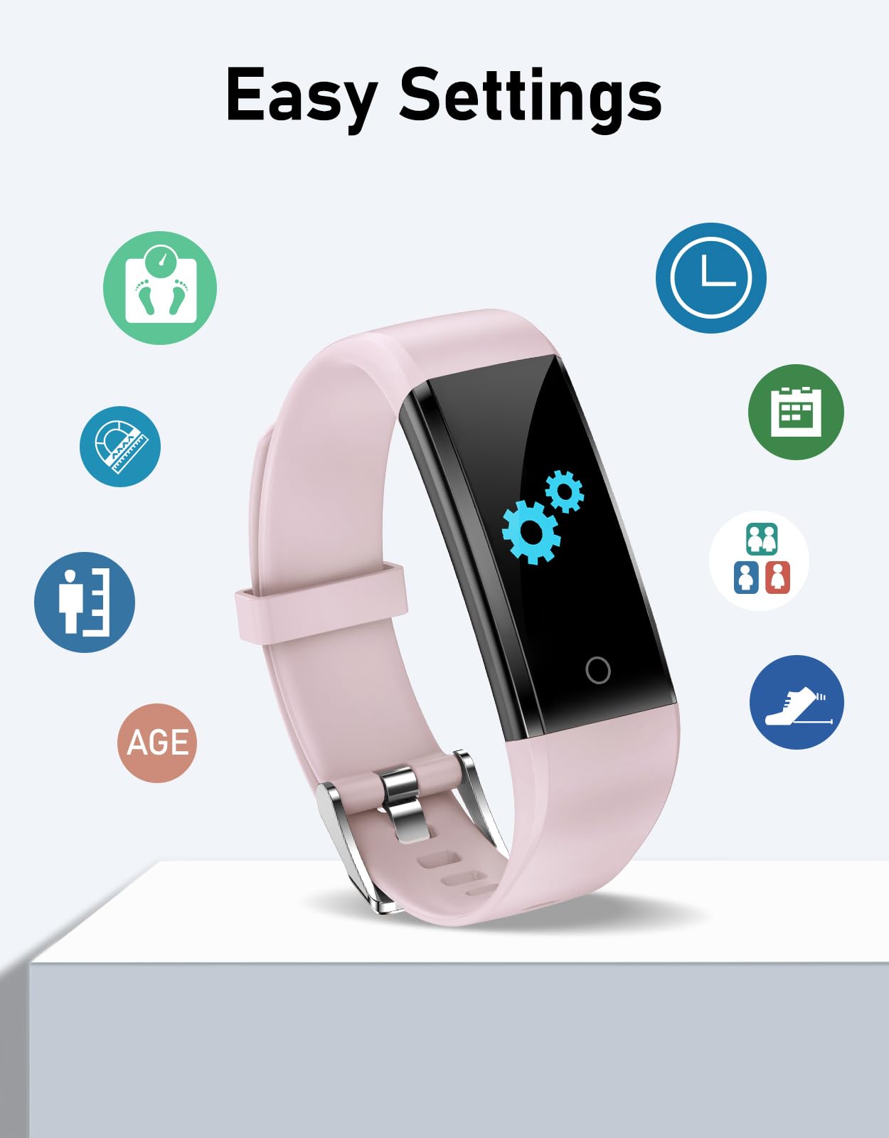GRV montre podomètre marche rose non connectée sans Bluetooth
