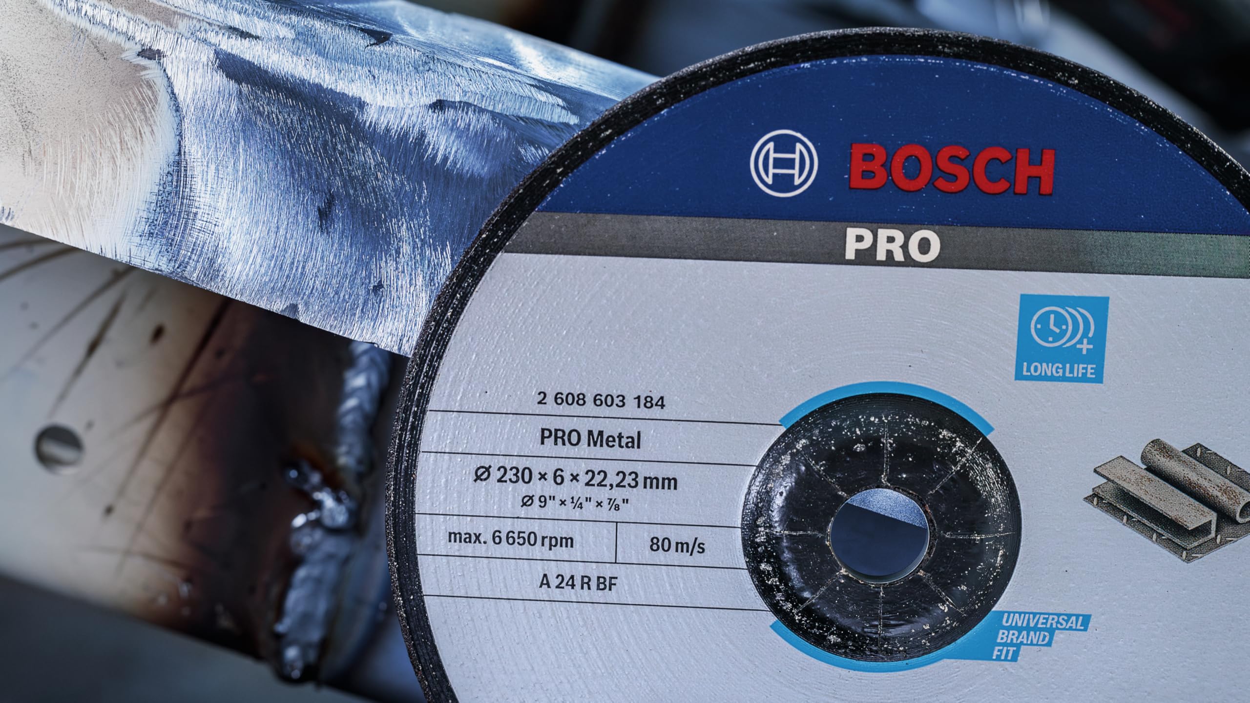 Bosch PRO Metal disque meulage Ø180mm acier 22,23mm