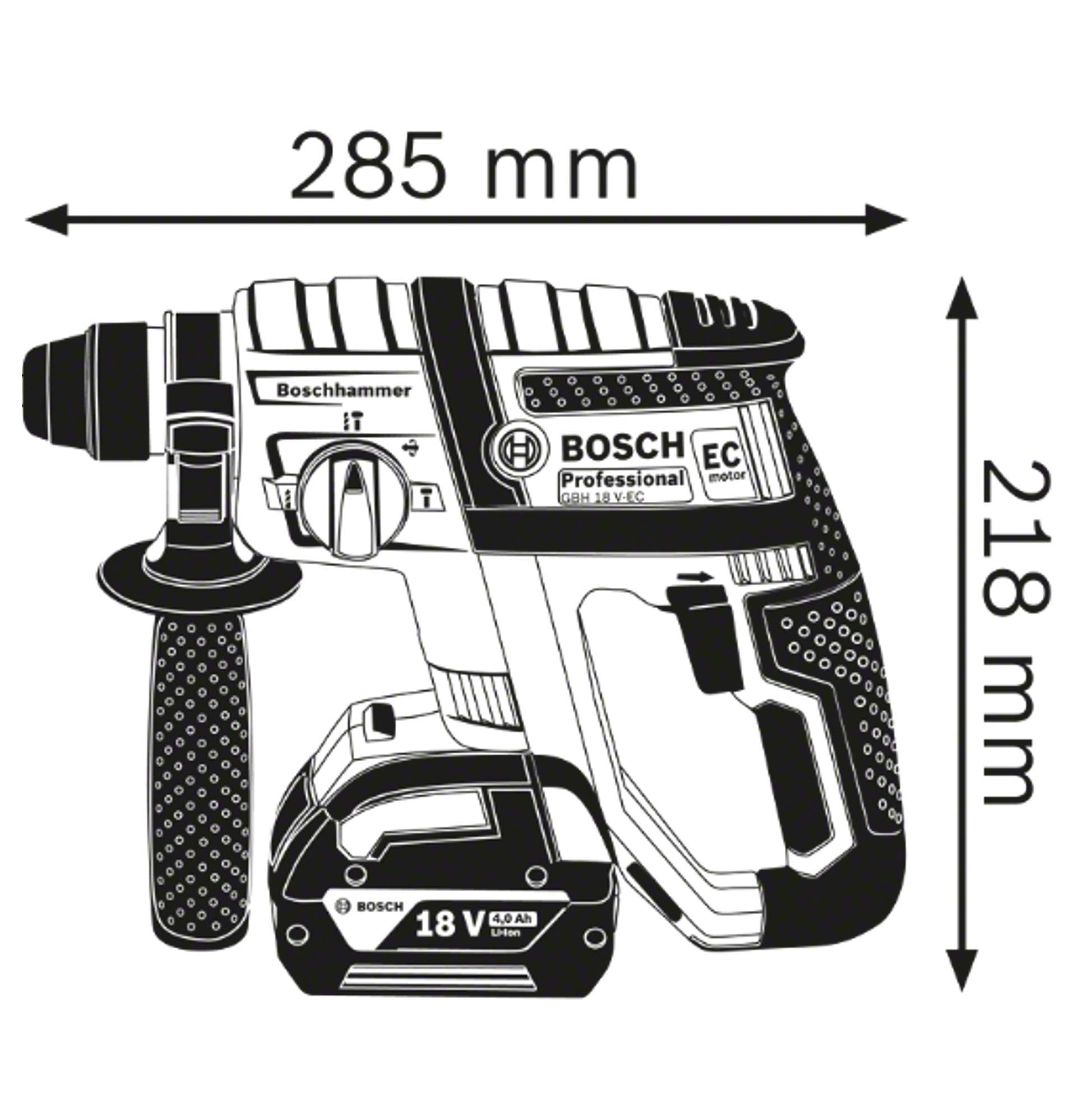 Bosch GBH 18 V-EC perforateur 18V 1,7 J L-BOXX