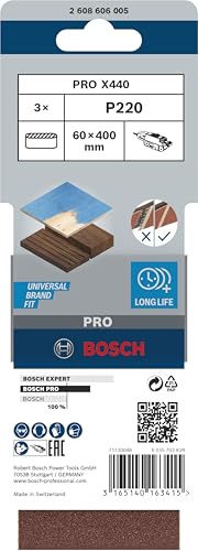 Bosch Pro X440 bande abrasive 60x400 grain 240 x3