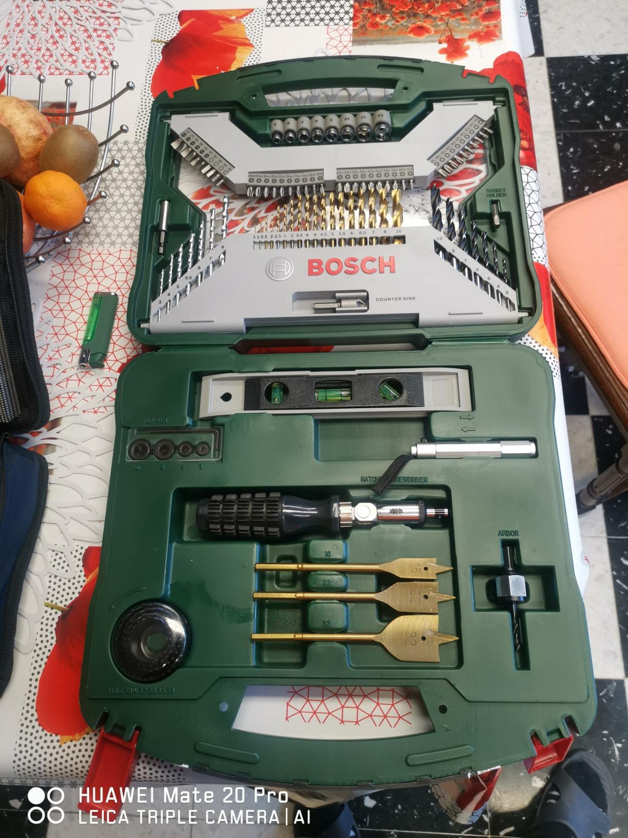 Bosch X-Line coffret 100 pièces titane bois pierre métal