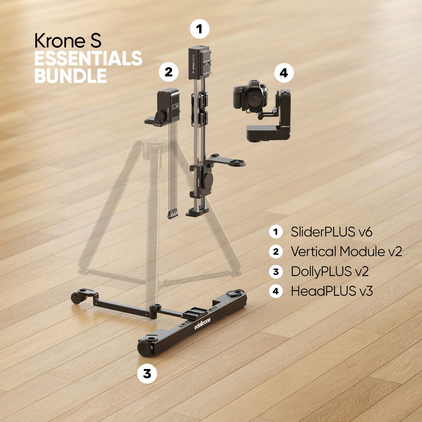 Edelkrone Krone S Bundle slider SliderPLUS v6 Essentials