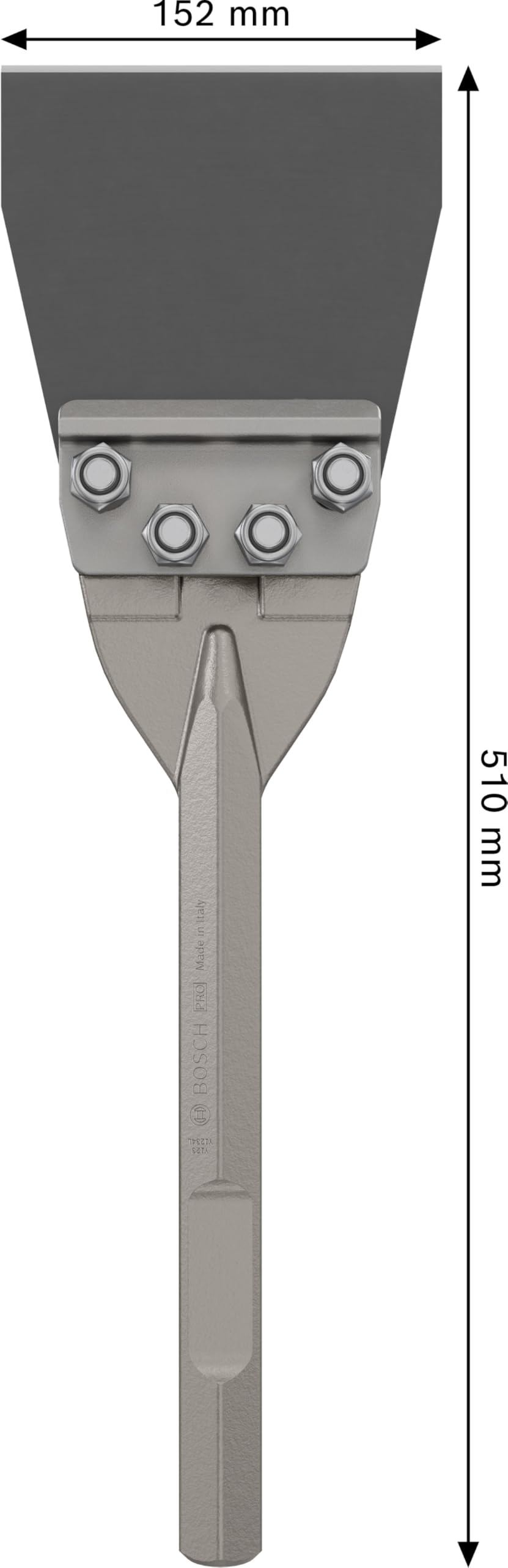 Bosch Pro HEX 28 grattoir sol 152x510 mm acier