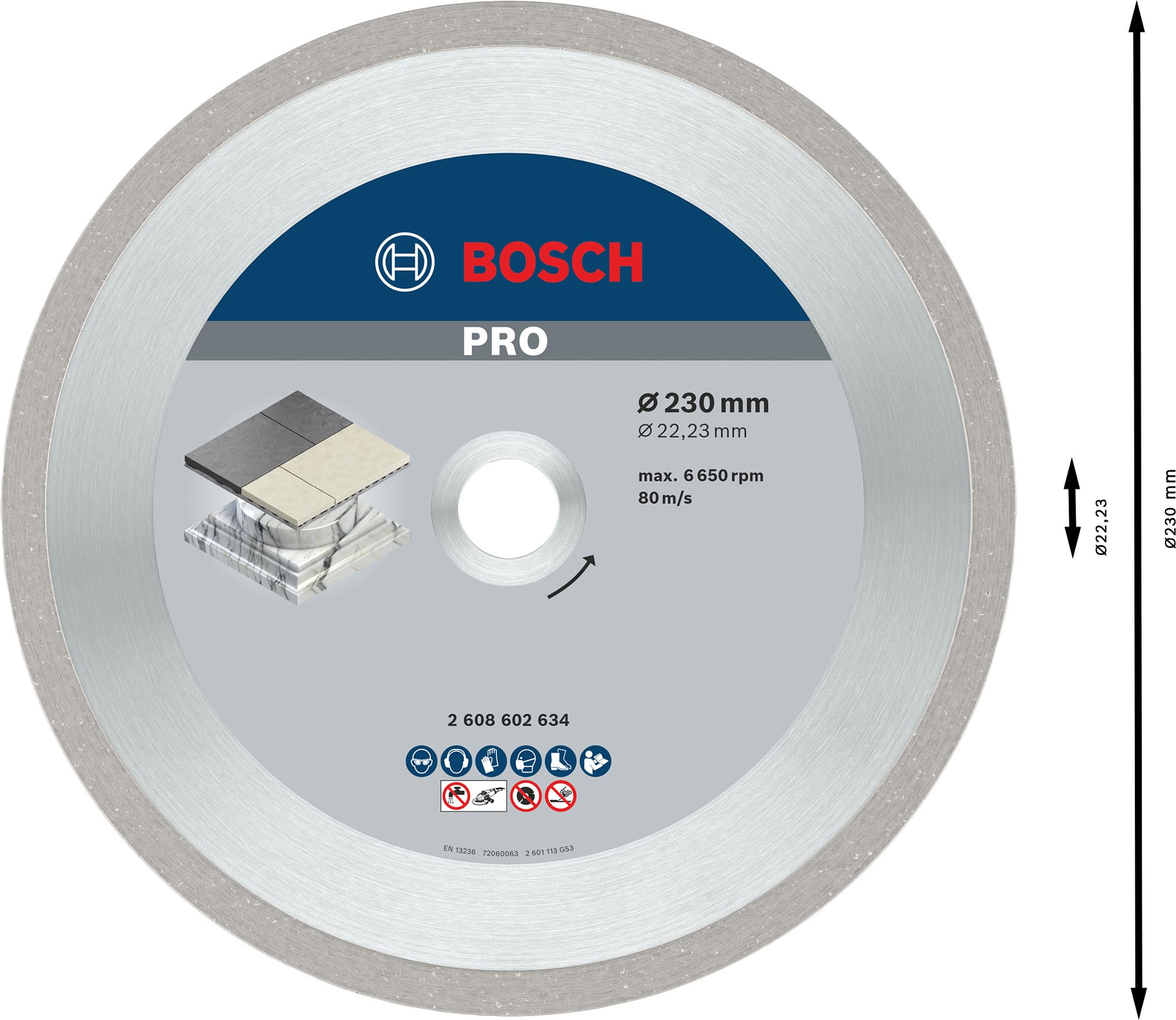 Bosch PRO Ceramic disque diamant 230 mm carrelage céramique