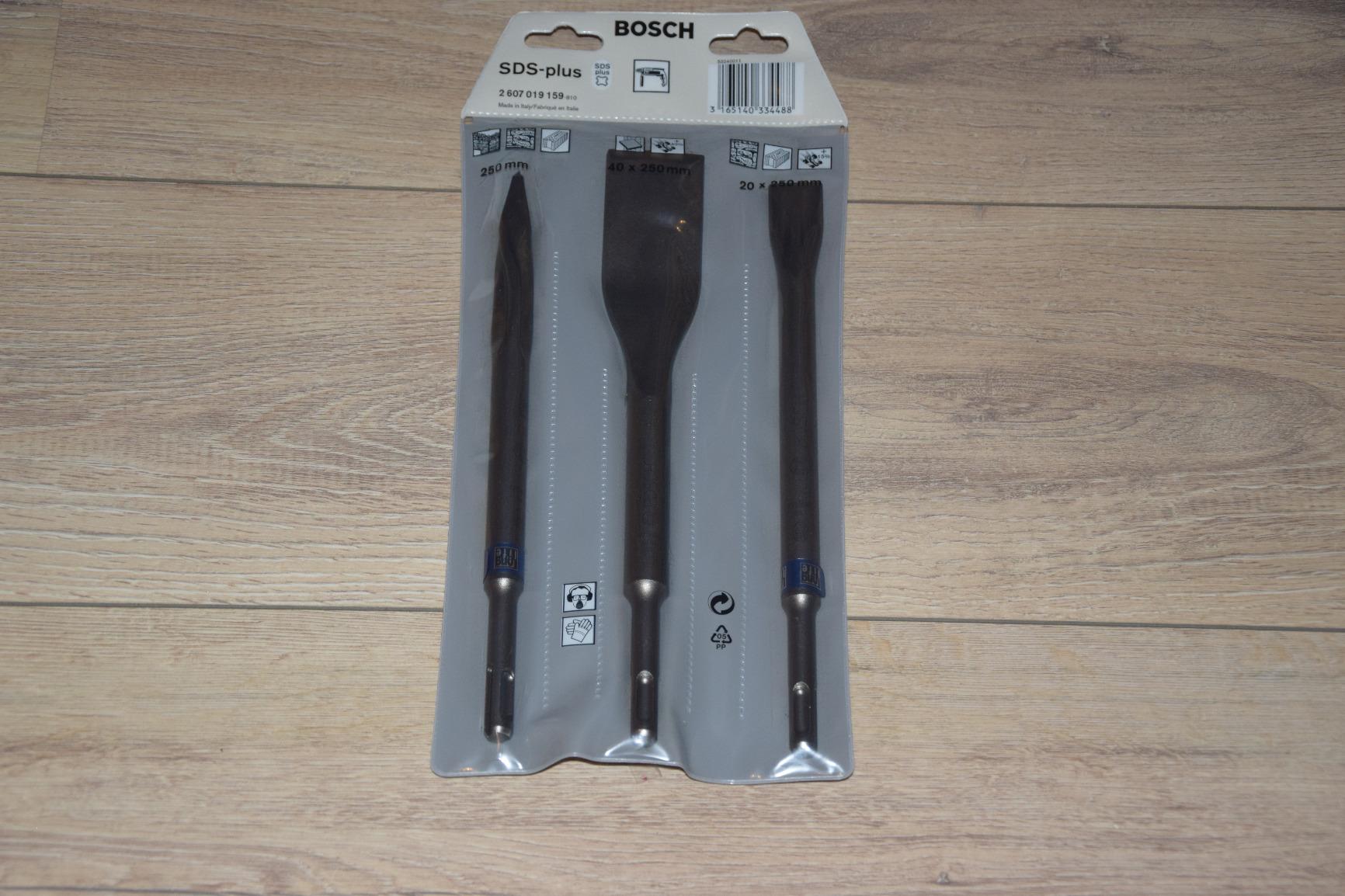 Bosch Burins 2607019159 coffret SDS Plus 3 burins béton carrelage