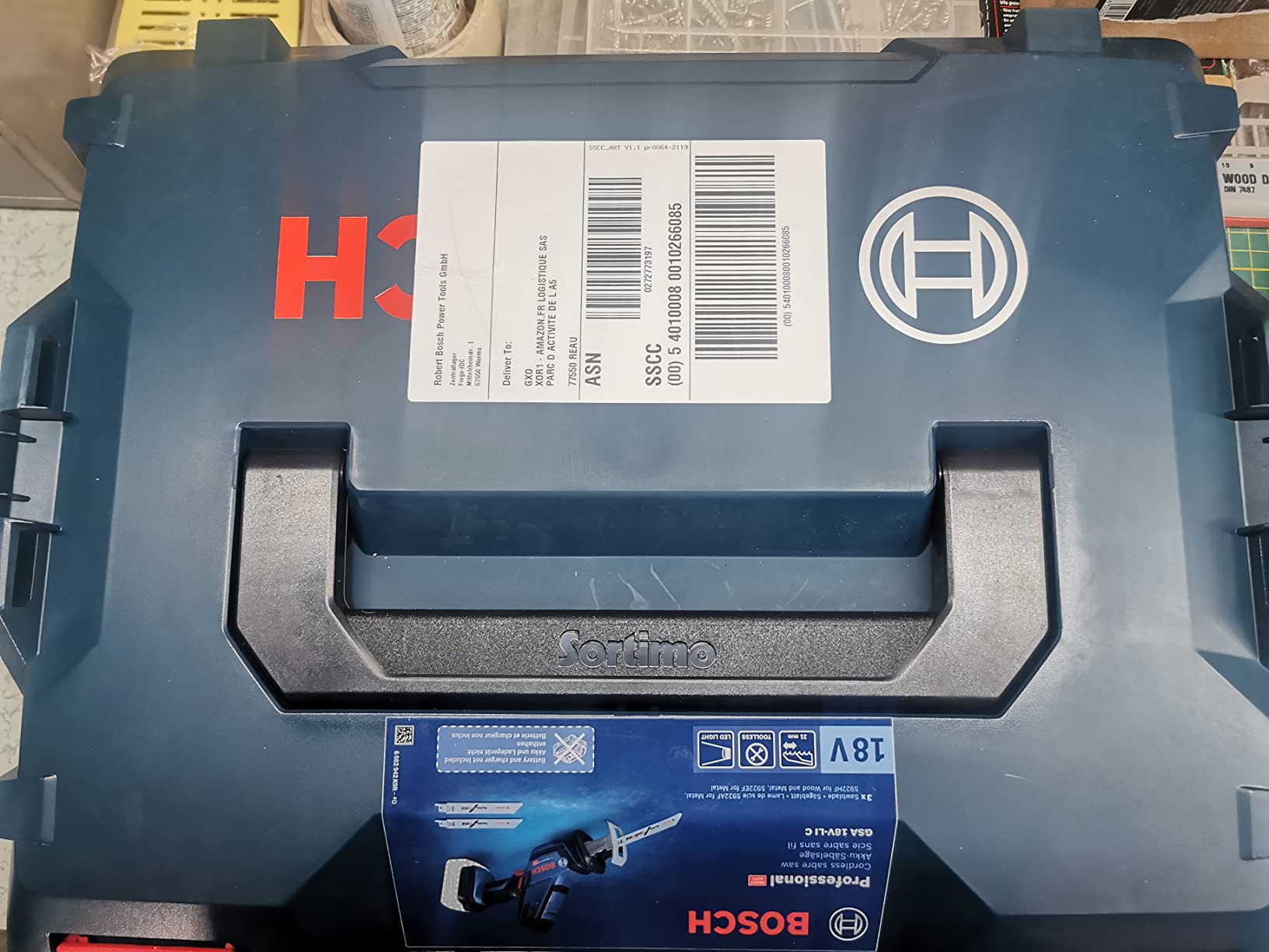 Bosch GSA 18 V-LI C scie sabre 18V L-BOXX 3 lames
