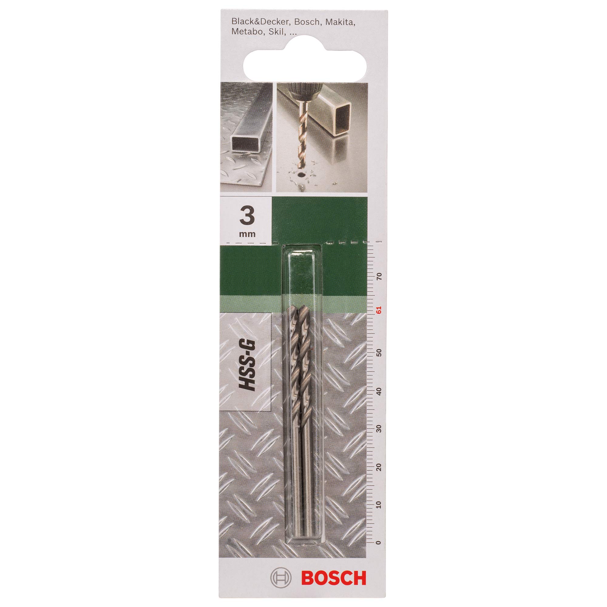 Bosch 2609255038 foret métal HSS-G 3 mm lot 2