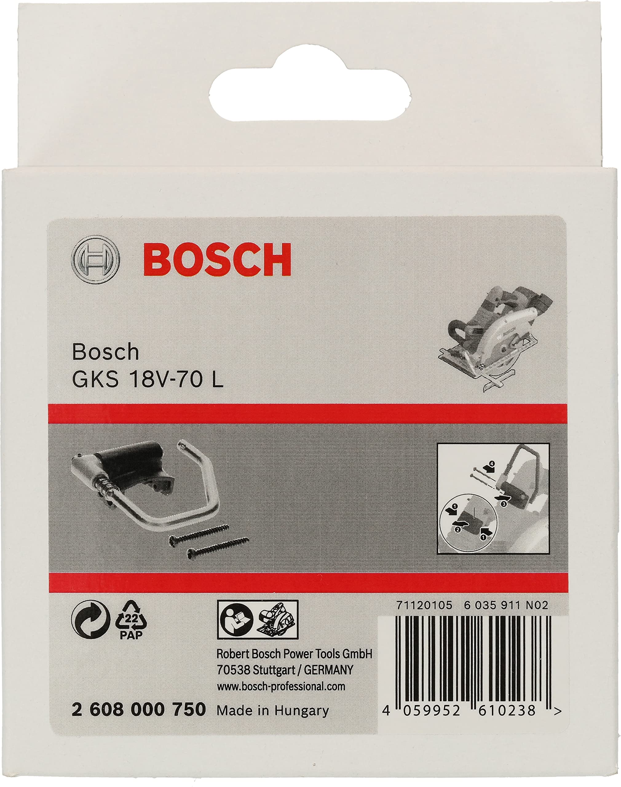 Bosch crochet GKS 18V-70L 95x90 mm scie circulaire