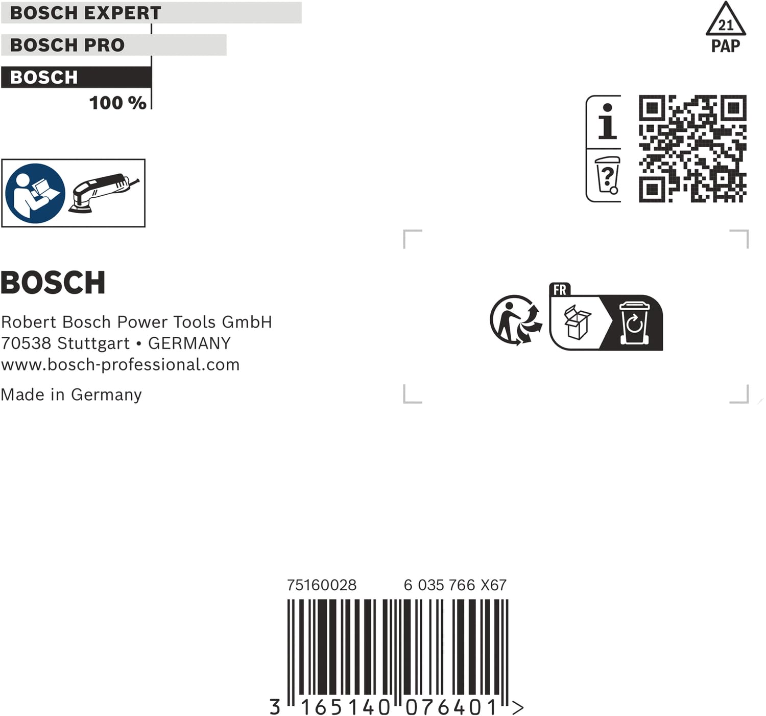 Bosch Plateau de ponçage pour ponceuse vibrante abrasif