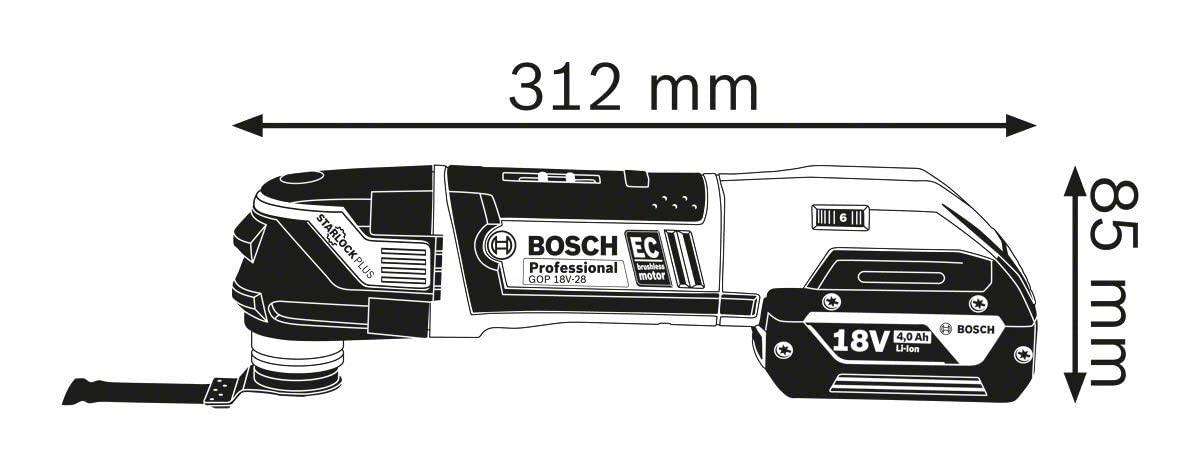 Bosch GOP 18V-28 outil multifonction 18V 5,0 Ah