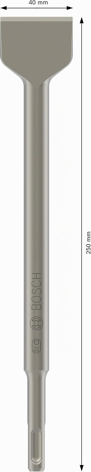 Bosch Pro Burin bêche SDS plus 40x250mm mortier