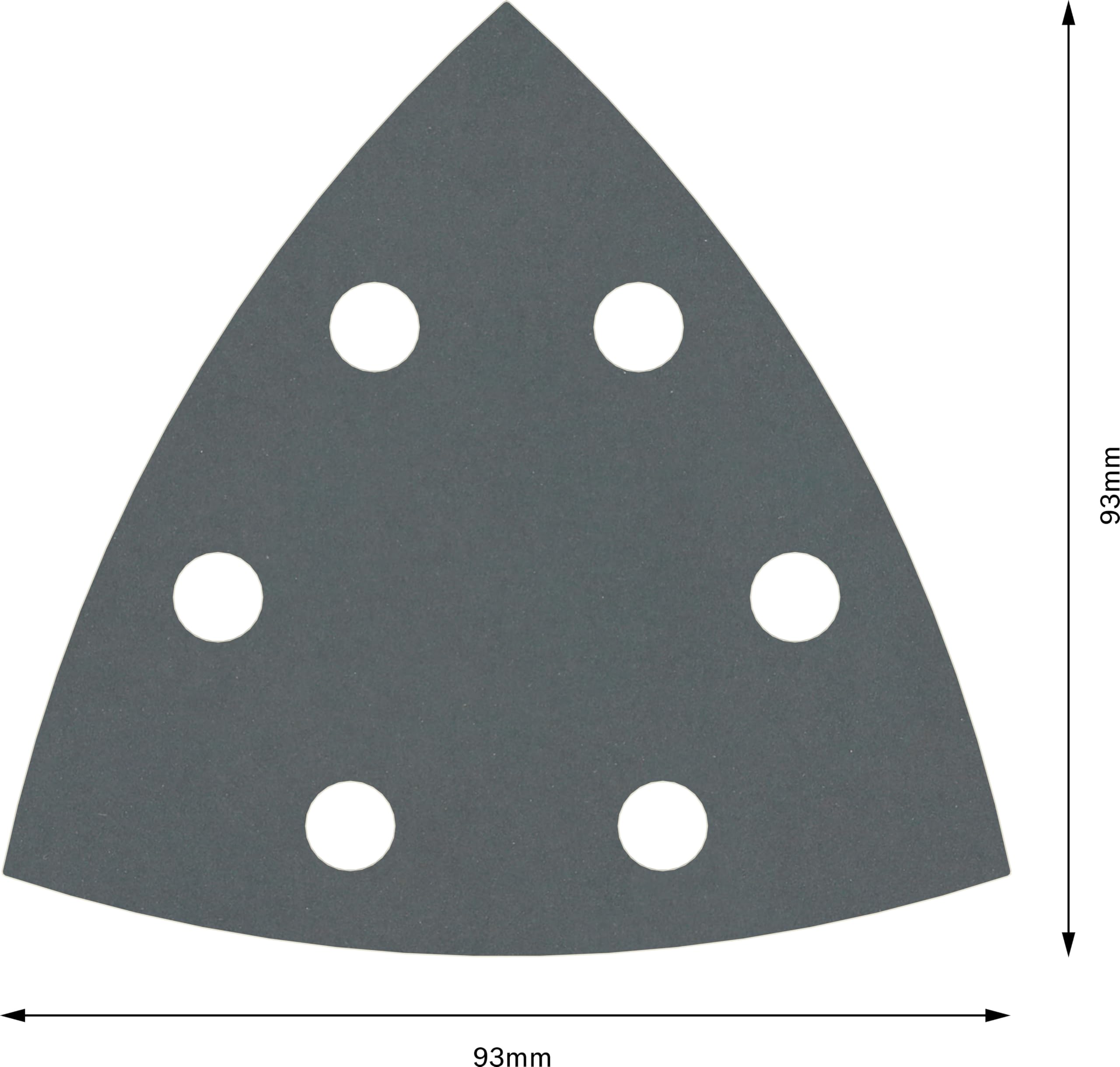 Bosch Pro F355 feuille abrasive delta 93 mm grain 600 5 pcs