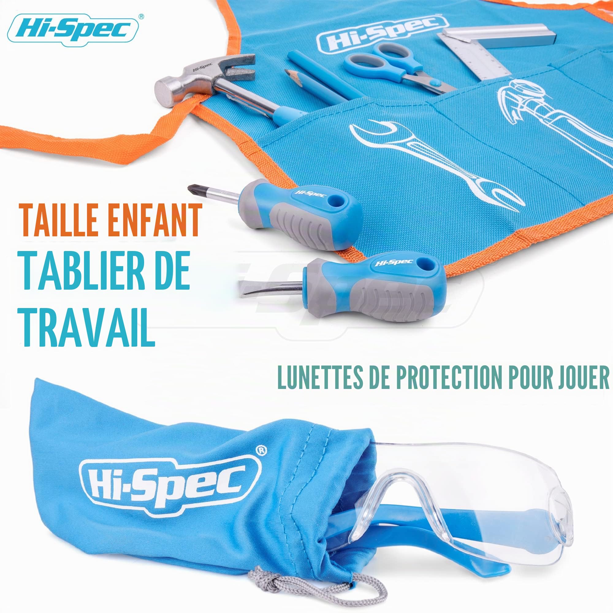 Hi-Spec KIDS Series mallette camion bleue 17 pièces