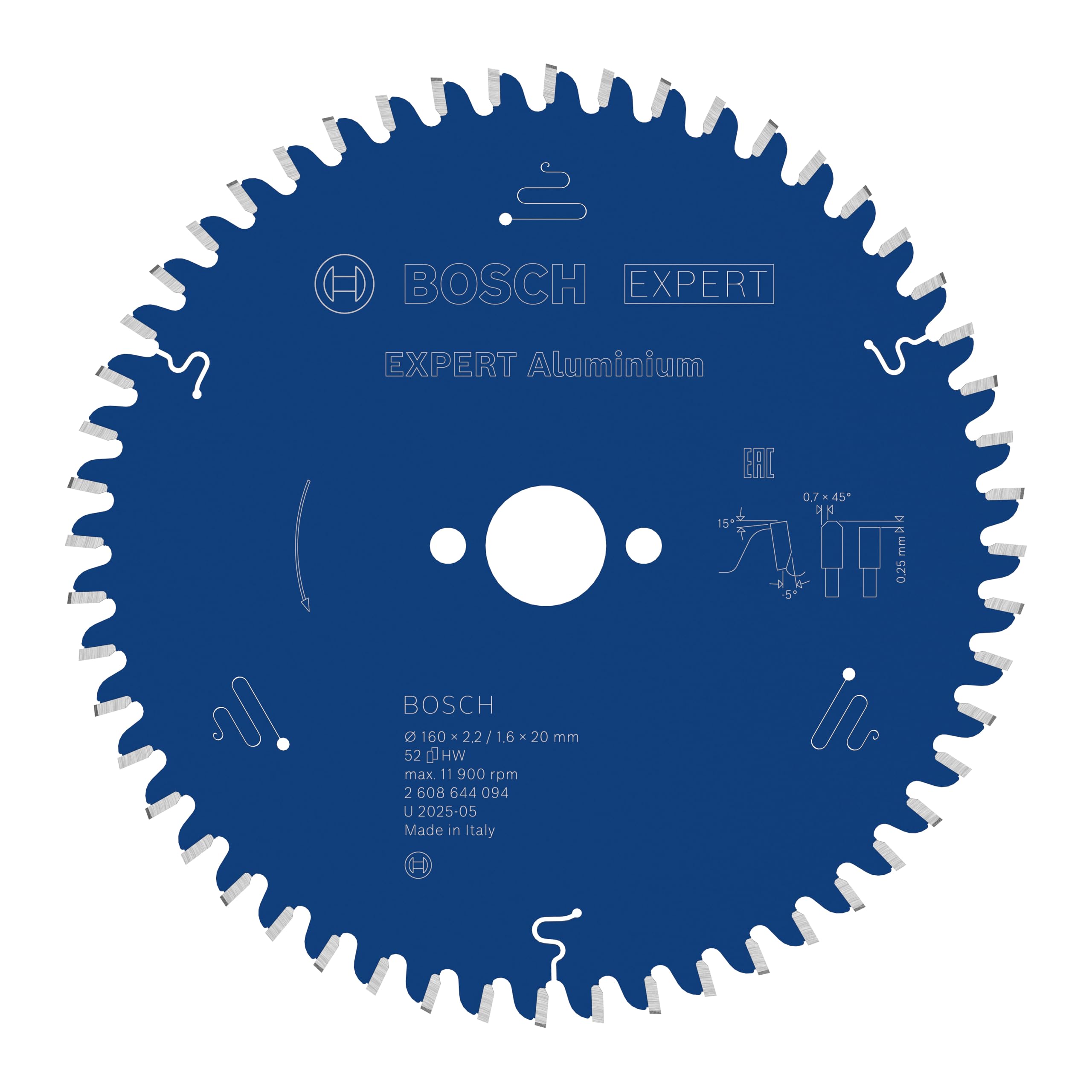 Bosch Expert Aluminium 160 mm lame scie circulaire 52 dents